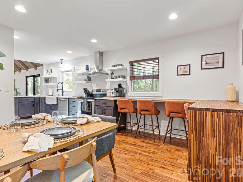 840 Jenkins Valley Road, Alexander, NC 28701.  MLS# CAR4370016, YatesRealty ID 54834. Main Level - Kitchen and Dining