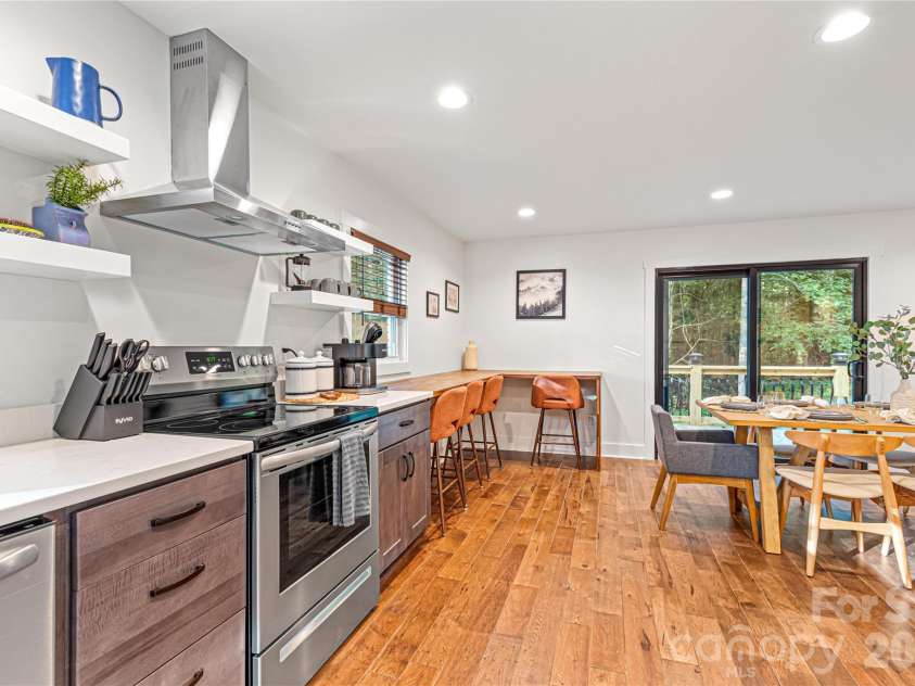 840 Jenkins Valley Road, Alexander, NC 28701.  MLS# CAR4370016, YatesRealty ID 54834. Main Level - Kitchen and Dining