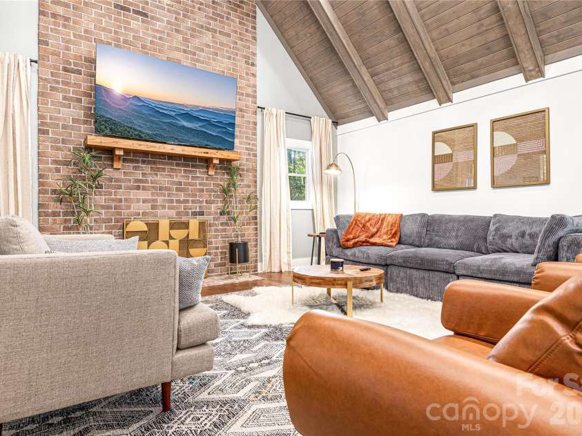 840 Jenkins Valley Road, Alexander, NC 28701.  MLS# CAR4370016, YatesRealty ID 54834. Main Level - Living Room