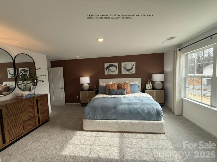 624 Sparano Loop, York, SC 29745.  MLS# CAR4346494, YatesRealty ID 5484. Primary bedroom 