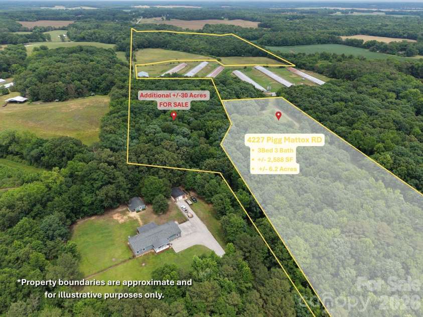 4227 Pigg Mattox Road, Monroe, NC 28112.  MLS# CAR4431495, YatesRealty ID 54856. 
