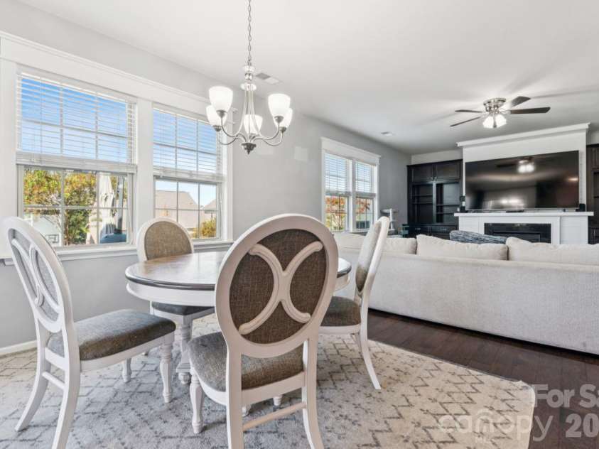 3018 Oakmere Road, Waxhaw, NC 28173.  MLS# CAR4431624, YatesRealty ID 54879. Kitchen into Dining Area and Living Room