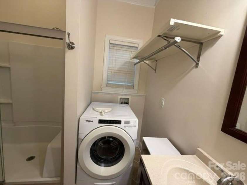 109 Driftwood Trail, Mount Gilead, NC 27306.  MLS# CAR4431756, YatesRealty ID 54915. Master Bath washer