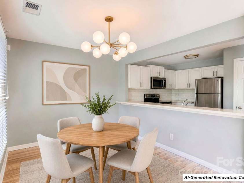 766 Marsh Road, Charlotte, NC 28209.  MLS# CAR4408658, YatesRealty ID 54919. Dining Area (AI-Generated Concept)