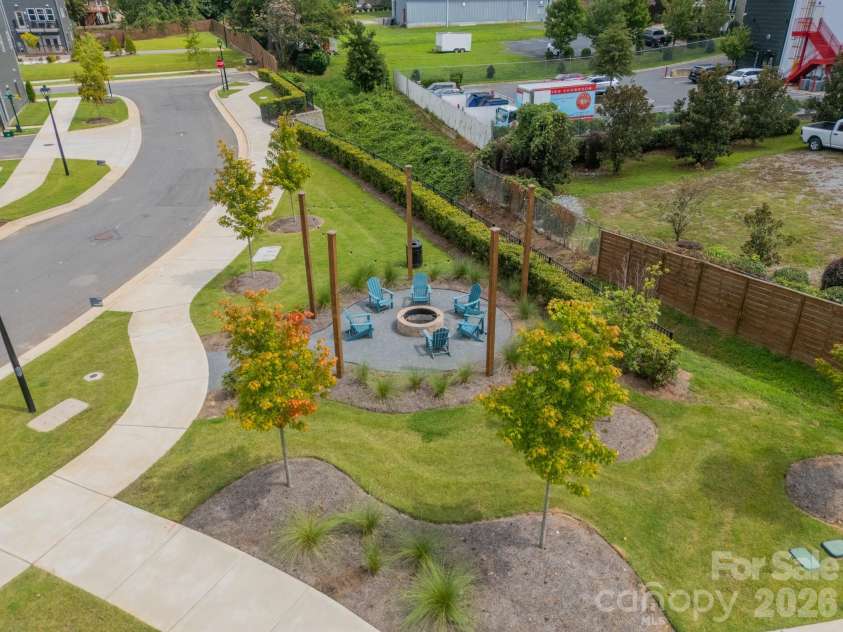 2025 Evolve Way, Charlotte, NC 28205.  MLS# CAR4355059, YatesRealty ID 5496. Firepit