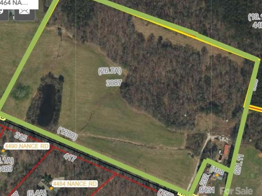 464 Nance Road, Stanfield, NC 28163.  MLS# CAR4329700, YatesRealty ID 550. Land Nance Road with workshop, barn etc