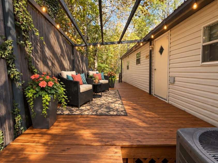 1516 Abington Road, Lenoir, NC 28645.  MLS# CAR4431799, YatesRealty ID 55004. Back Porch Virtually Enhanced