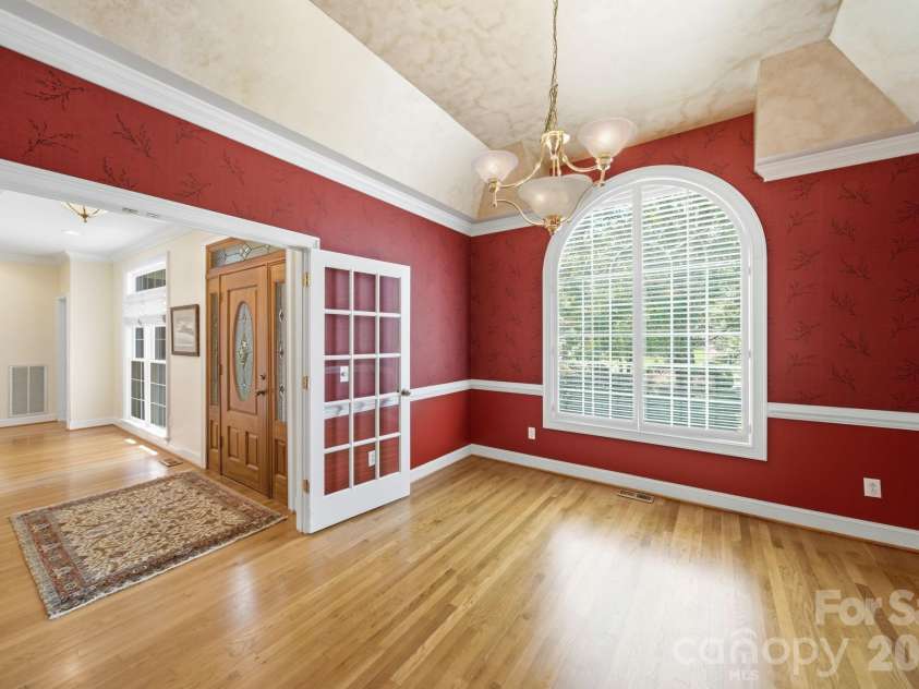 417 Crooked Oak Drive, Oakboro, NC 28129.  MLS# CAR4399226, YatesRealty ID 55048. Dining Room - Front Foyer