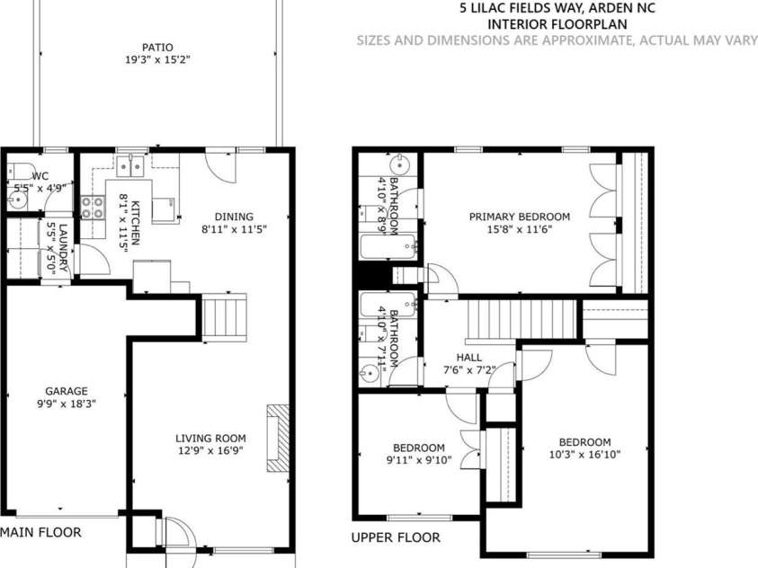 5 Lilac Fields Way, Arden, NC 28704.  MLS# CAR4425374, YatesRealty ID 55081. Floor plan