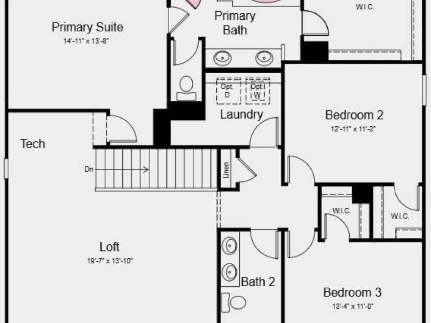 211 Holsworthy Drive, Mooresville, NC 28115.  MLS# CAR4394247, YatesRealty ID 55083. Second Floor Plan -  Additional Highlights Include: shower in main floor bath and laminate flooring throughout first floor living areas