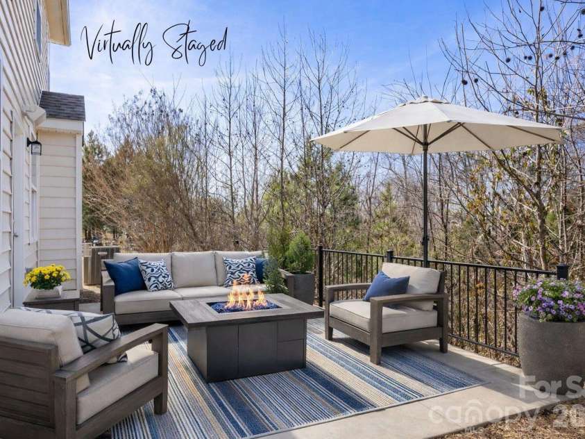 1278 Hideaway Gulch Drive, Fort Mill, SC 29715.  MLS# CAR4337498, YatesRealty ID 5510. Backyard patio - virtually staged