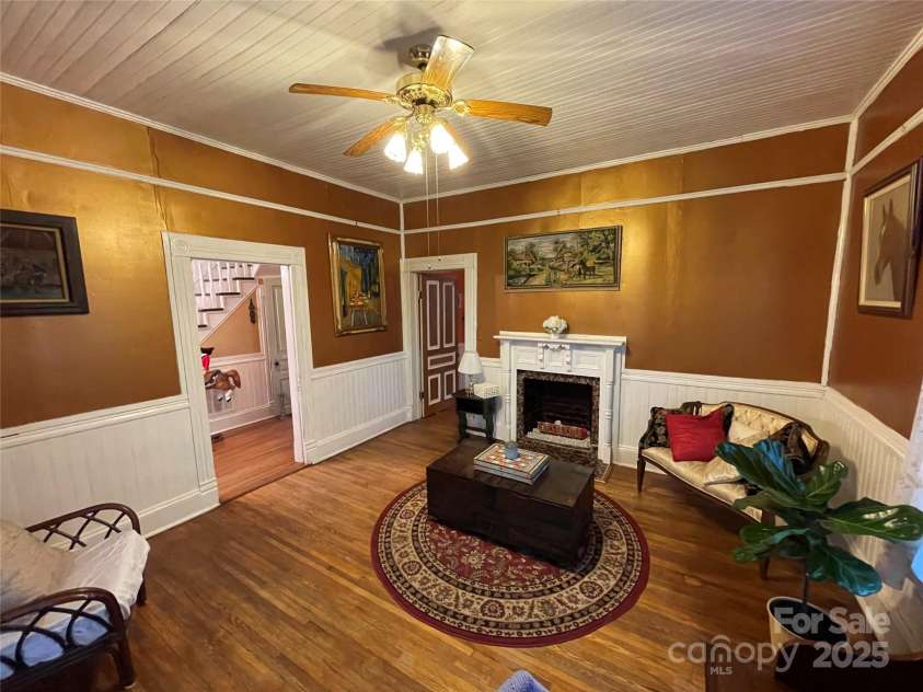801 3rd Street, Spencer, NC 28159.  MLS# CAR4238622, YatesRealty ID 5510. Living Room w/fireplace