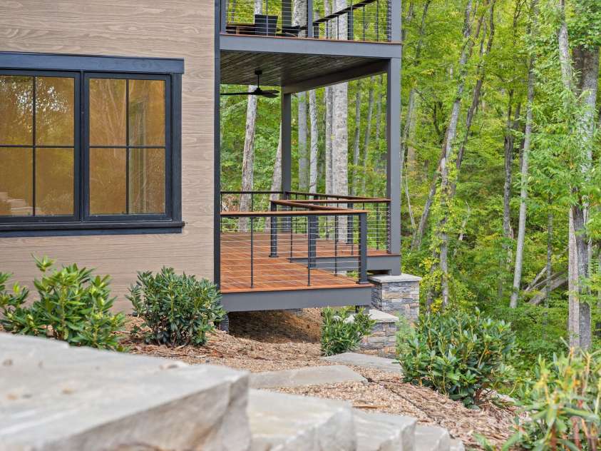 505 Barrington Drive, Asheville, NC 28803.  MLS# CAR4430029, YatesRealty ID 55175. Side elevation