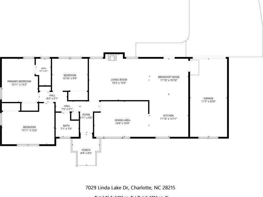 7029 Linda Lake Drive, Charlotte, NC 28215.  MLS# CAR4425915, YatesRealty ID 55191. 