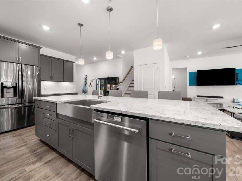 3838 Pee Dee Street, Monroe, NC 28110.  MLS# CAR4431961, YatesRealty ID 55273. Stainless steel farmhouse sink