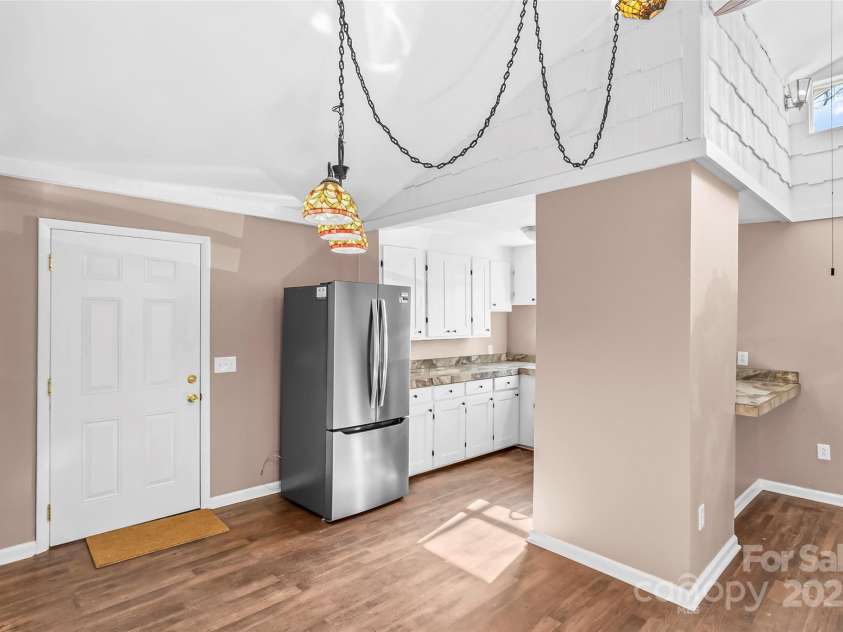 3100 NC Hwy 18 Highway, Vale, NC 28168.  MLS# CAR4208975, YatesRealty ID 5528. Dining Area and Kitchen with Breakfast Bar