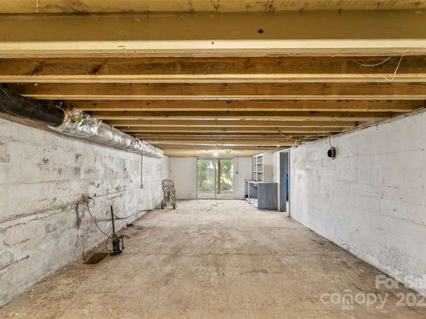 3100 NC Hwy 18 Highway, Vale, NC 28168.  MLS# CAR4208975, YatesRealty ID 5528. Unfinished basement