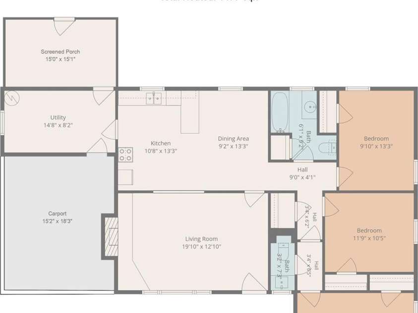 2530 Arnold Drive, Monroe, NC 28110.  MLS# CAR4432461, YatesRealty ID 55347. Floor plan