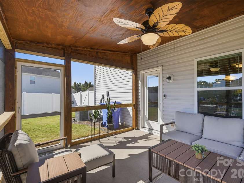 206 Amberly Circle, Pageland, SC 29728.  MLS# CAR4430189, YatesRealty ID 55384. Extended Screened in Patio