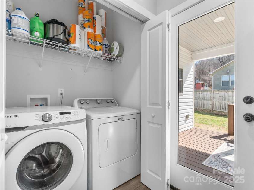 2 Half Moon Drive, Swannanoa, NC 28778.  MLS# CAR4228596, YatesRealty ID 5541. Laundry Closet off Kitchen