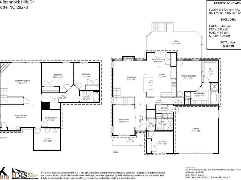 14604 Brannock Hills Drive, Charlotte, NC 28278.  MLS# CAR4356505, YatesRealty ID 5544. AWESOME FLOOR PLAN!