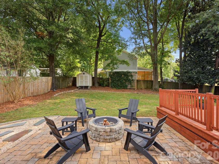 3745 Severn Avenue, Charlotte, NC 28210.  MLS# CAR4431290, YatesRealty ID 55453. Fire Pit Area