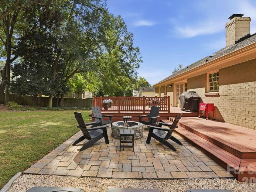 3745 Severn Avenue, Charlotte, NC 28210.  MLS# CAR4431290, YatesRealty ID 55453. Fire Pit Area/Deck