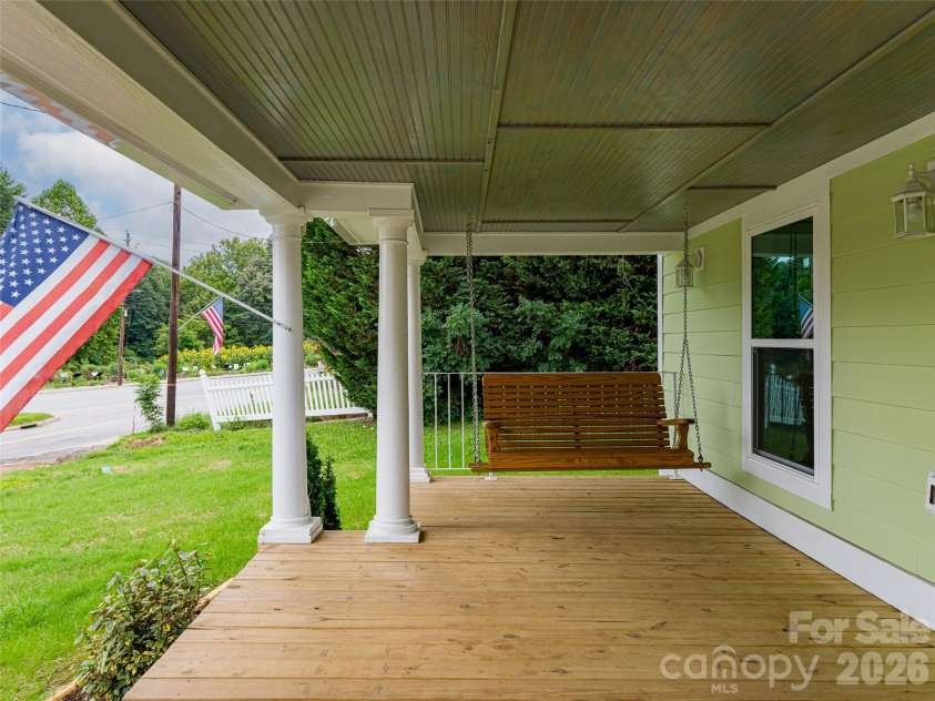 172 Reed Street, Canton, NC 28716.  MLS# CAR4296110, YatesRealty ID 5546. Spacious covered front porch for relaxing