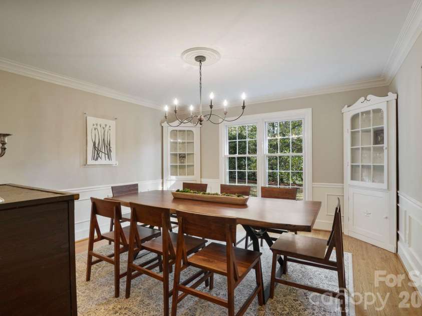 4800 Rockview Court, Charlotte, NC 28226.  MLS# CAR4431140, YatesRealty ID 55471. Formal Dining Room Overlooking Back Yard