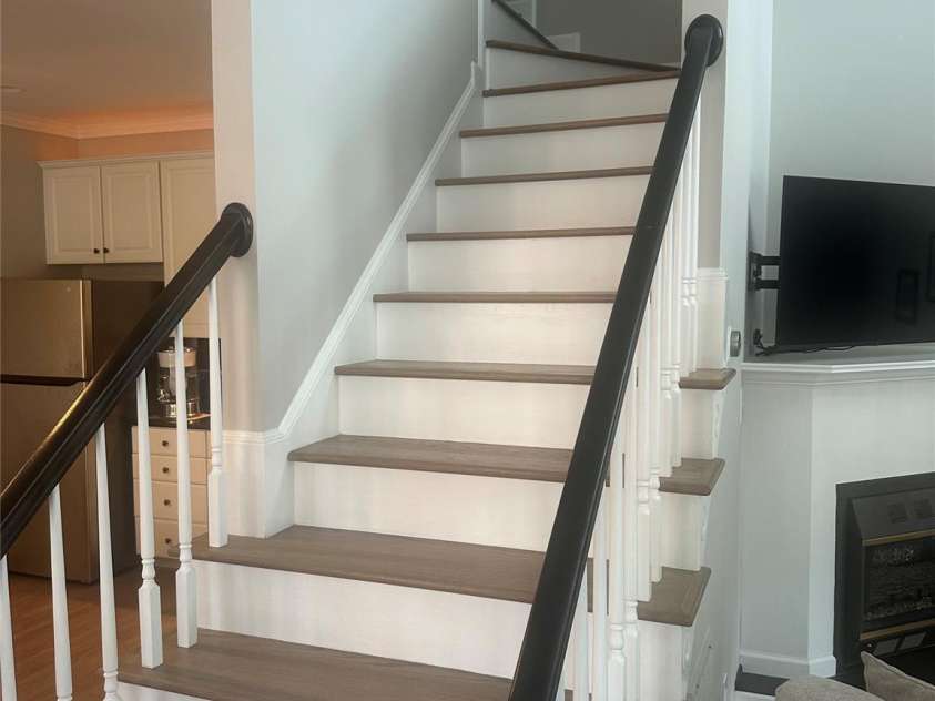 6201 Creft Circle, Indian Trail, NC 28079.  MLS# CAR4376580, YatesRealty ID 55558. Staircase by Living Room