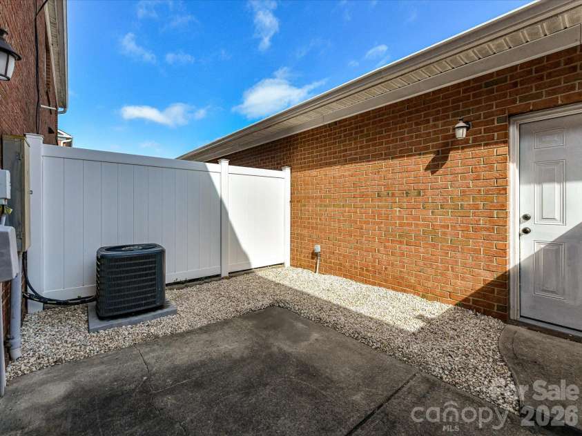 6034 Creft Circle, Indian Trail, NC 28079.  MLS# CAR4432975, YatesRealty ID 55586. Private Enclosed Patio Area