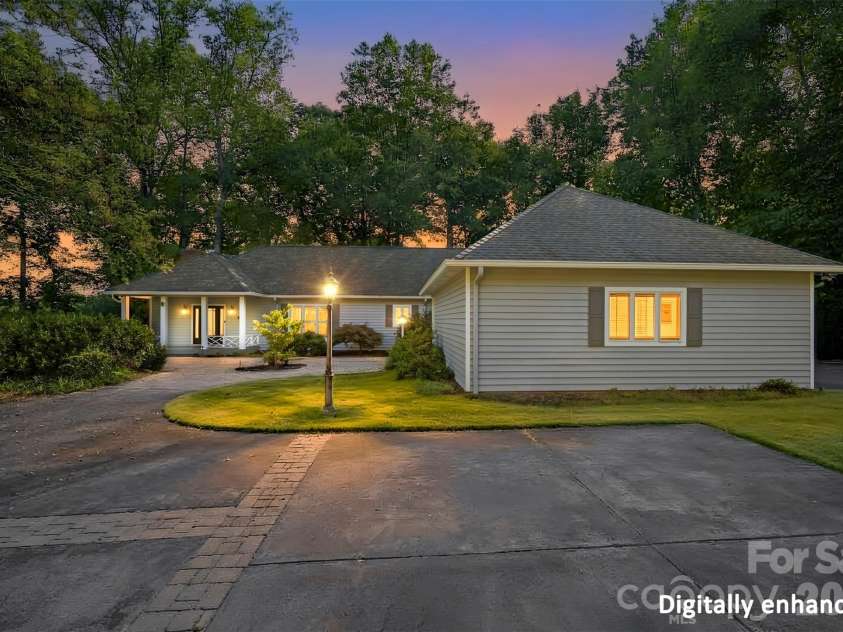 185 Appian Way, Shelby, NC 28150.  MLS# CAR4395118, YatesRealty ID 55602. Front twilight view - photo has been edited