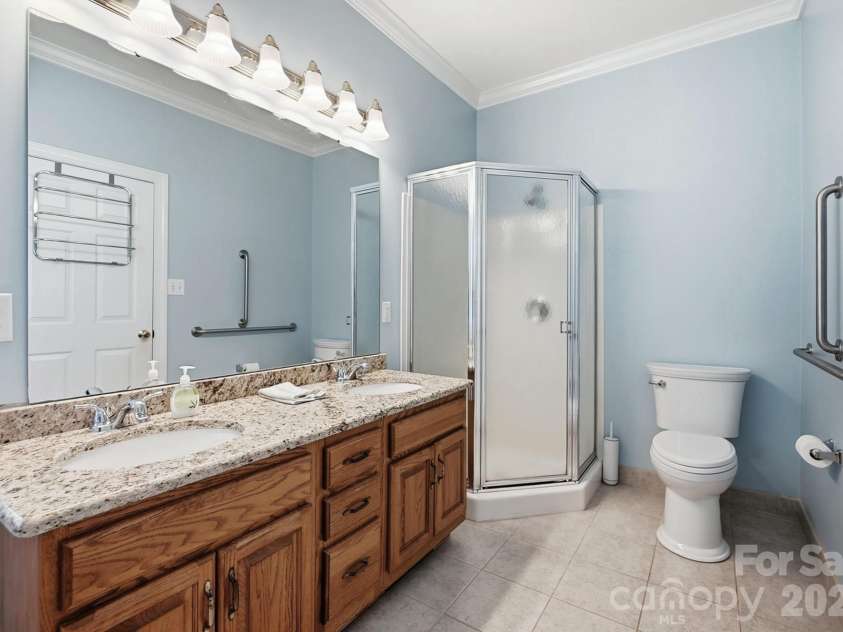 2301 Hunter Davis Court, Monroe, NC 28110.  MLS# CAR4428195, YatesRealty ID 55627. Another view of the second primary bath