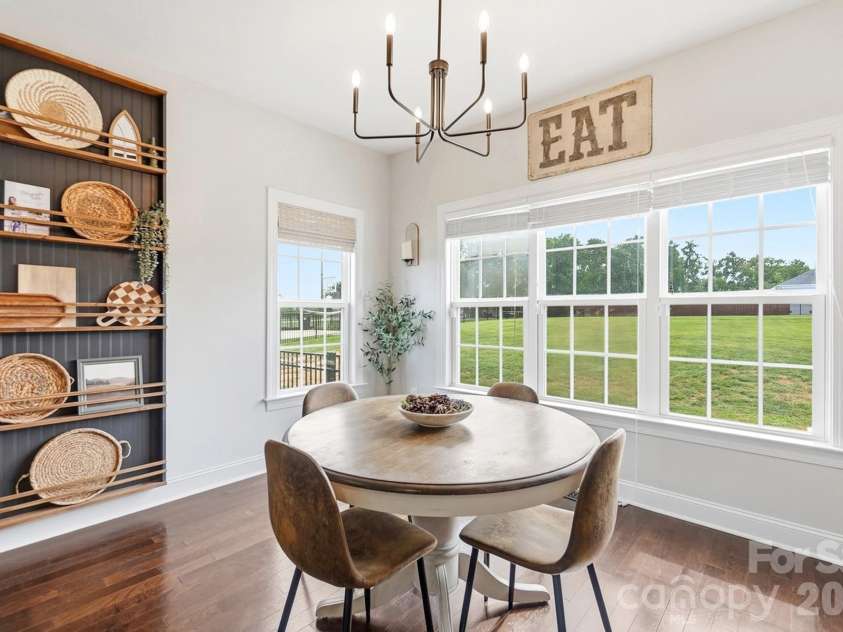 4004 Camden Oaks Lane, Monroe, NC 28110.  MLS# CAR4428200, YatesRealty ID 55628. Dining Area with Beautiful Views