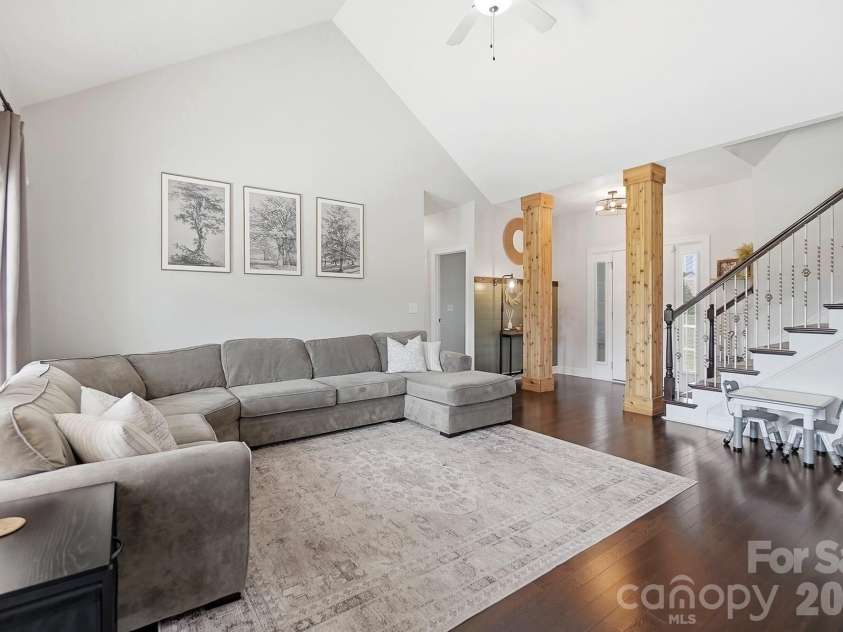 4004 Camden Oaks Lane, Monroe, NC 28110.  MLS# CAR4428200, YatesRealty ID 55628. Large Living Room