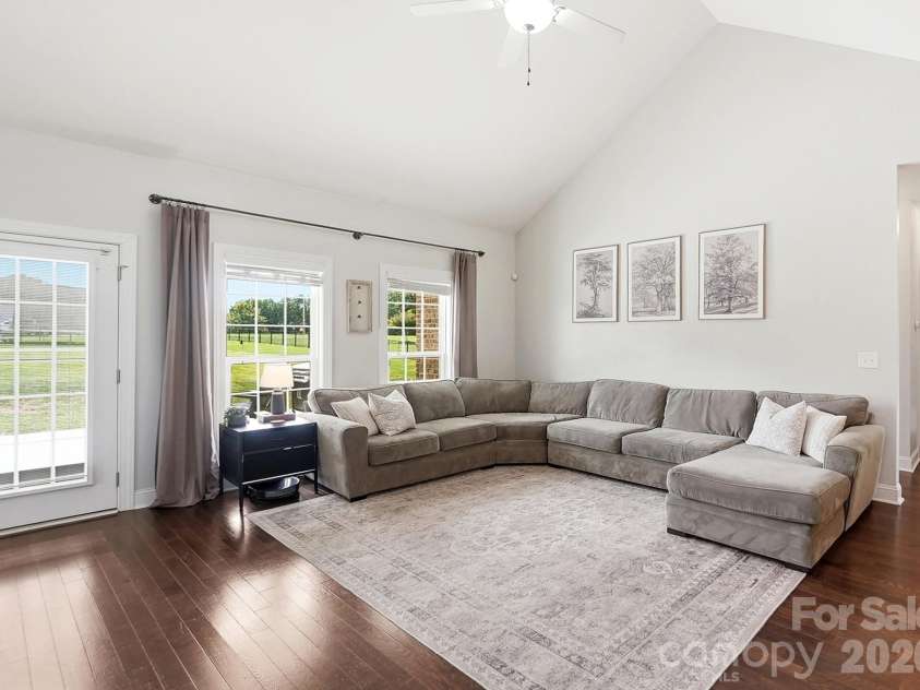 4004 Camden Oaks Lane, Monroe, NC 28110.  MLS# CAR4428200, YatesRealty ID 55628. Large Living Room