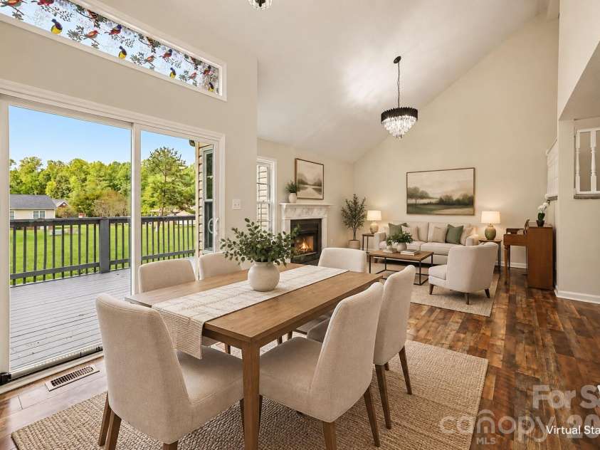 325 Briarcliff Road, Grover, NC 28073.  MLS# CAR4432603, YatesRealty ID 55648. Dining virtual staged
