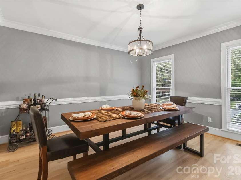 9414 Tillot Drive, Matthews, NC 28105.  MLS# CAR4431746, YatesRealty ID 55675. Dining room