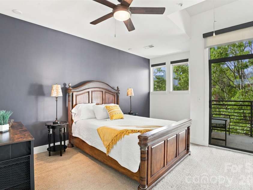 534 McDowell Street, Charlotte, NC 28204.  MLS# CAR4431540, YatesRealty ID 55682. Primary bedroom