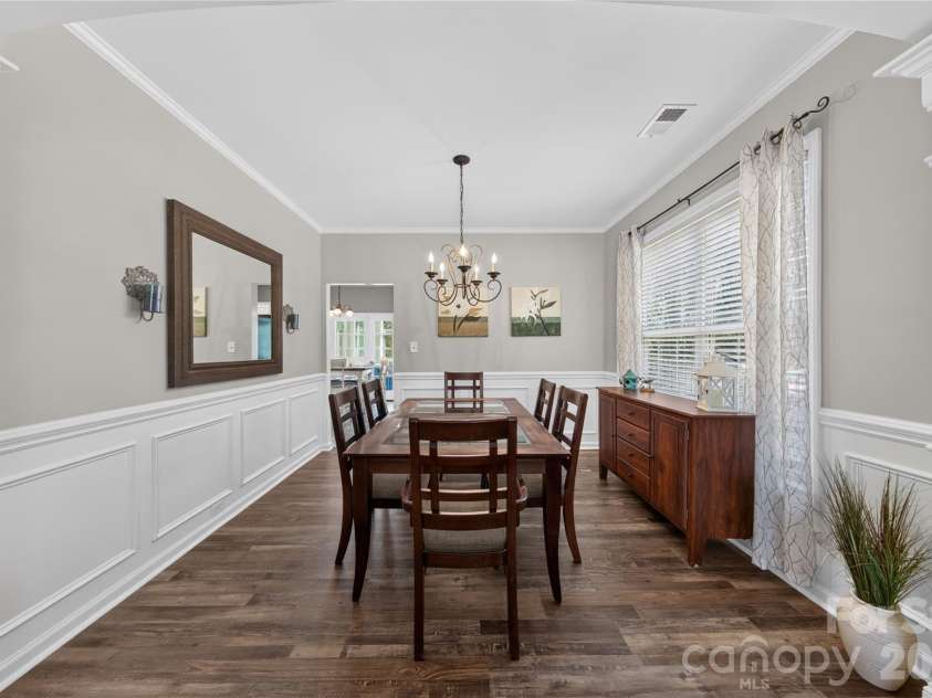 5725 Lindley Crescent Drive, Indian Trail, NC 28079.  MLS# CAR4431412, YatesRealty ID 55691. Dining Room with large double window