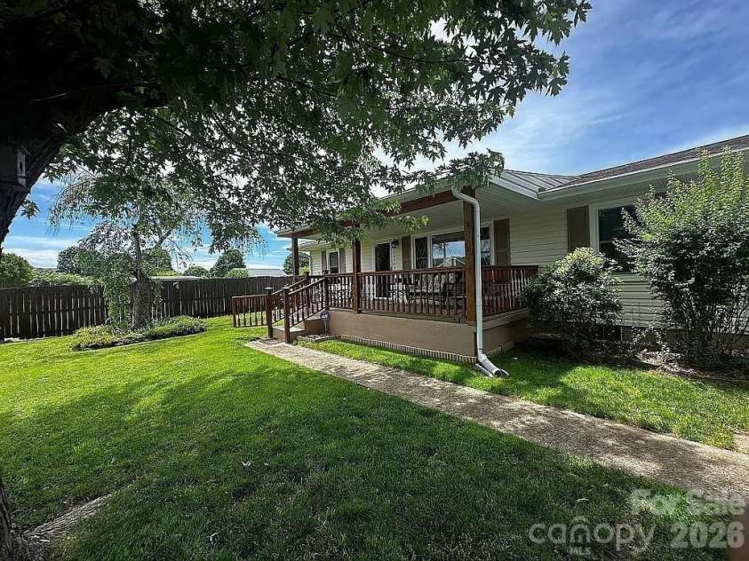 34 Sunset Drive, Brevard, NC 28712.  MLS# CAR4358442, YatesRealty ID 5570. Covered Front Porch