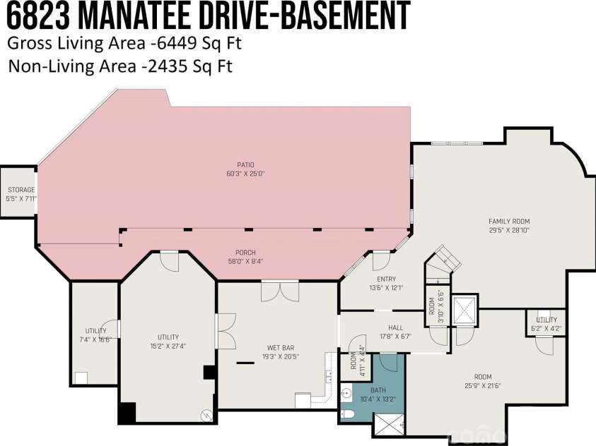 6823 Manatee Drive, Concord, NC 28025.  MLS# CAR4267716, YatesRealty ID 5572. 