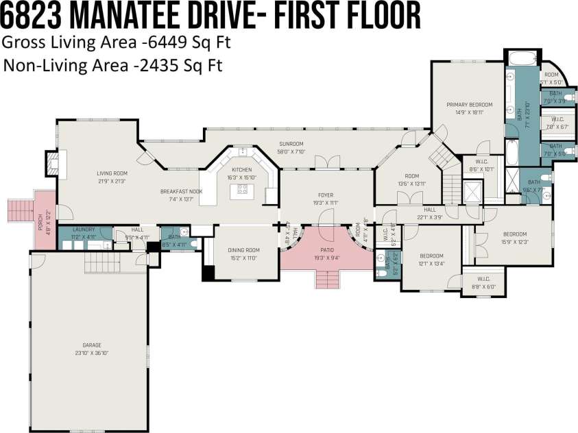 6823 Manatee Drive, Concord, NC 28025.  MLS# CAR4267716, YatesRealty ID 5572. 