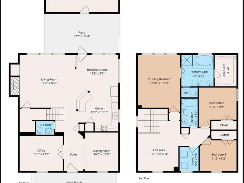 3004 Ivy Brook Place, Matthews, NC 28104.  MLS# CAR4429599, YatesRealty ID 55724. Floor Plan