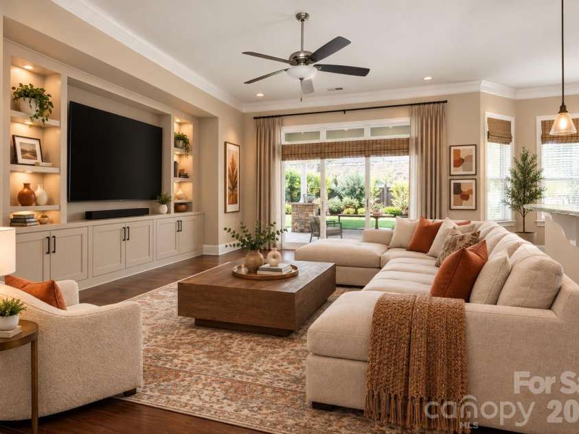 9106 Longvale Lane, Charlotte, NC 28214.  MLS# CAR4432949, YatesRealty ID 55876. Virtually staged great room