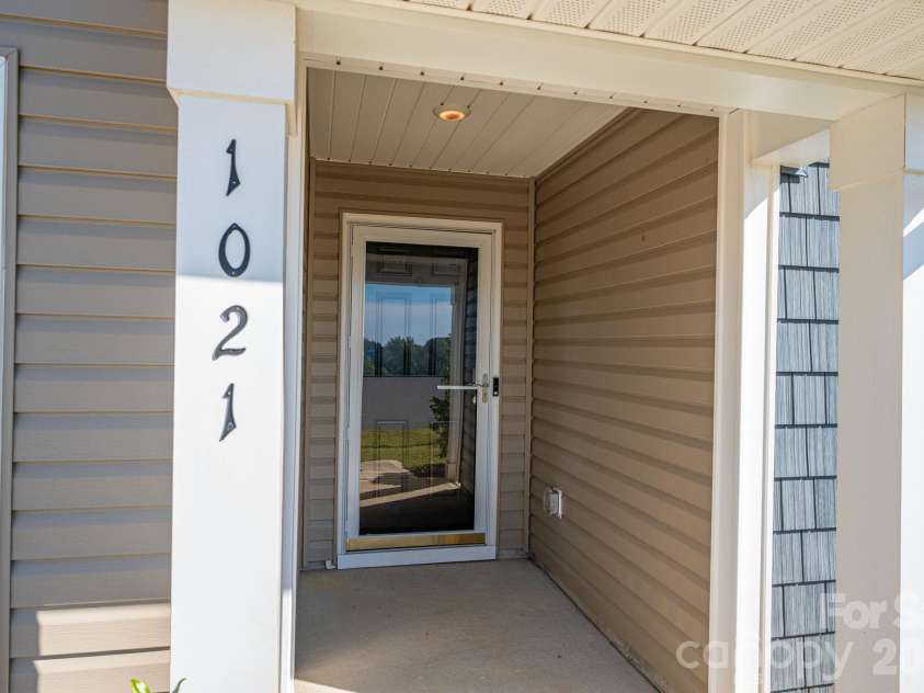 1021 Foxberry Lane, Maiden, NC 28650.  MLS# CAR4433101, YatesRealty ID 55939. Front covered Area