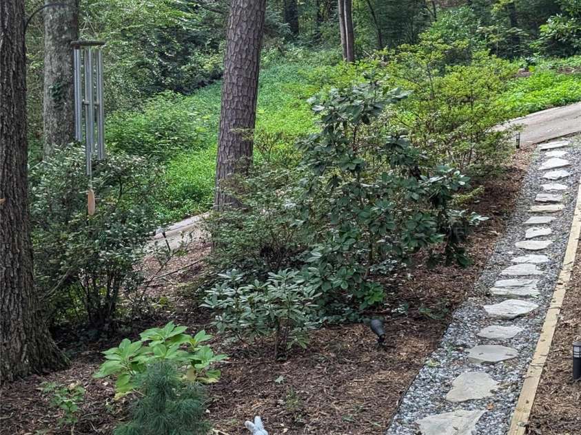 19 Springwood Drive, Asheville, NC 28805.  MLS# CAR4430580, YatesRealty ID 56029. Front yard in summer