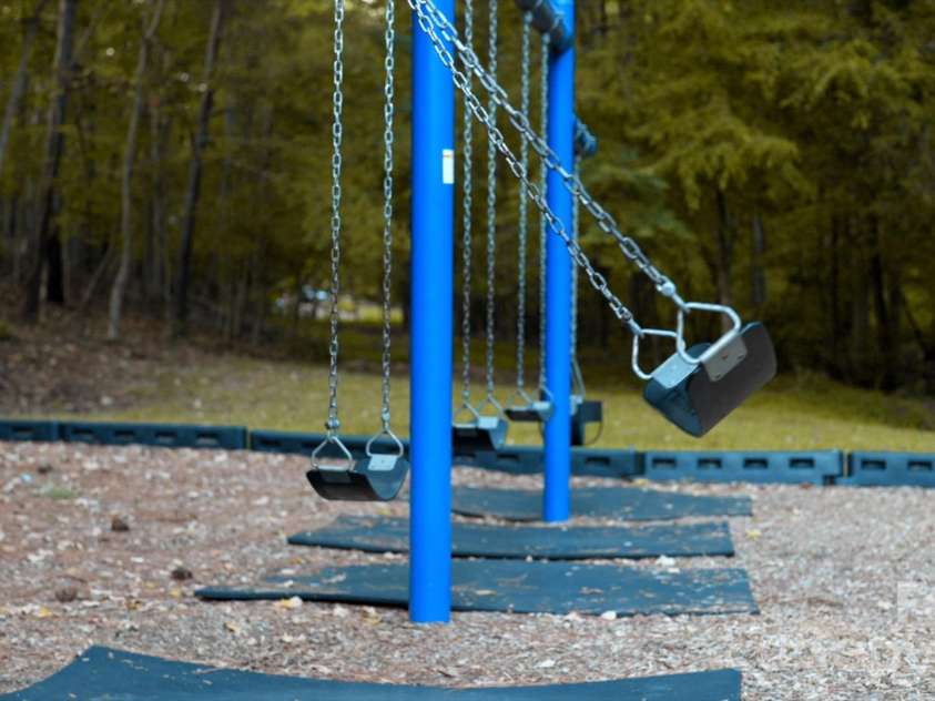 717 Fredricksburg Road, Matthews, NC 28105.  MLS# CAR4428487, YatesRealty ID 56079. Community swing set