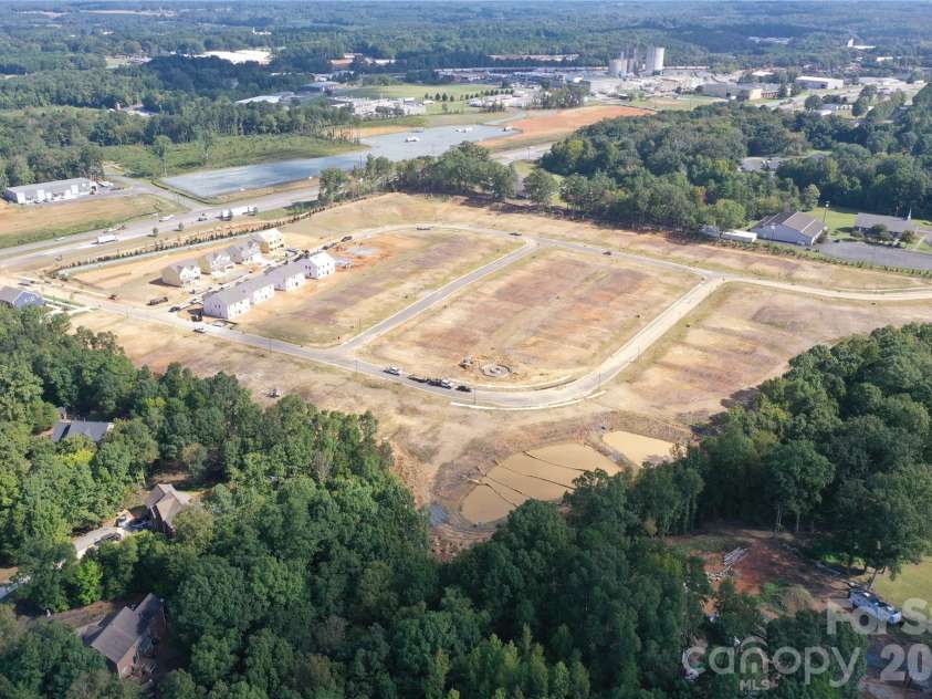 920 Barker Street, Monroe, NC 28112.  MLS# CAR4315513, YatesRealty ID 5608. Sky view of community