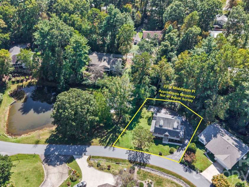 2911 Middleton Place, Hendersonville, NC 28791.  MLS# CAR4433070, YatesRealty ID 56111. Ariel view